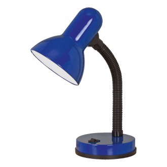 EGLO 9232 | Basic Eglo stolna svjetiljka 30cm s prekidačem fleksibilna 1x E27 plavo, crno, bijelo