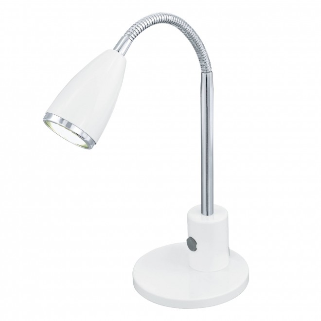 EGLO 92872 | Fox Eglo stolna svjetiljka 32cm s prekidačem fleksibilna 1x GU10 240lm 3000K bijelo, krom