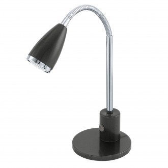 EGLO 92873 | Fox Eglo stolna svjetiljka 32cm s prekidačem fleksibilna 1x GU10 240lm 3000K antracit, krom