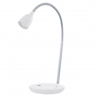 EGLO 93078 | Durengo Eglo stolna svjetiljka 38cm s prekidačem fleksibilna 1x LED 230lm 3000K bijelo, krom