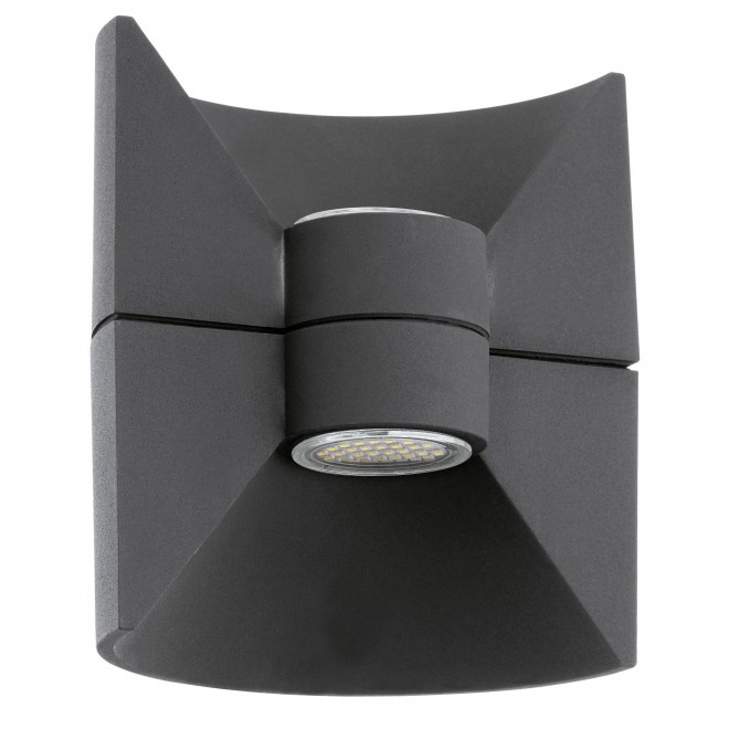 EGLO 93368 | Redondo Eglo zidna svjetiljka 2x LED 360lm 3000K IP44 antracit