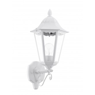 EGLO 93446 | Navedo Eglo zidna svjetiljka 1x E27 IP44 bijelo, prozirna