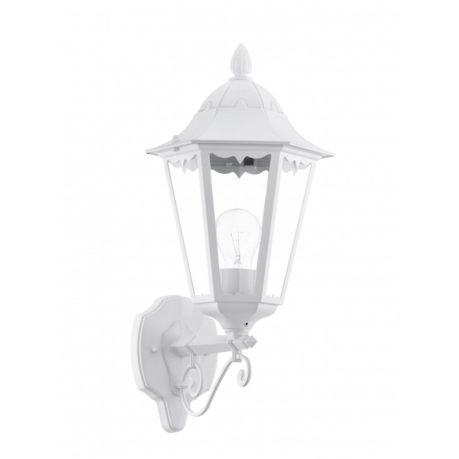 EGLO 93446 | Navedo Eglo zidna svjetiljka 1x E27 IP44 bijelo, prozirna