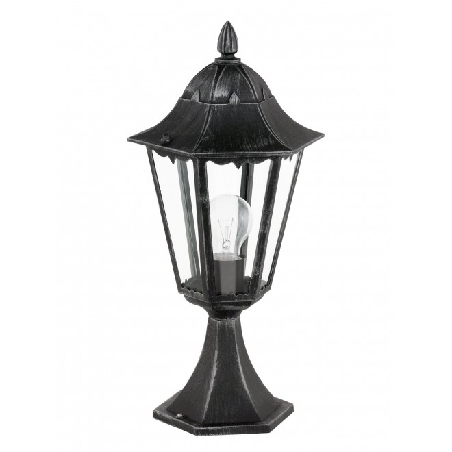 EGLO 93462 | Navedo Eglo podna svjetiljka 47cm 1x E27 IP44 crno, antik srebrna, prozirna