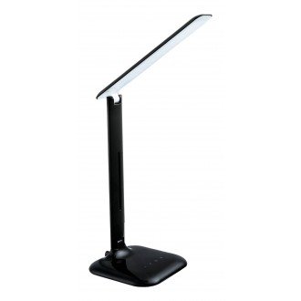 EGLO 93966 | Caupo Eglo stolna svjetiljka 32cm sa tiristorski dodirnim prekidačem jačina svjetlosti se može podešavati, sa podešavanjem temperature boje, elementi koji se mogu okretati 1x LED 280lm 2700 <-> 5000K crno, bijelo