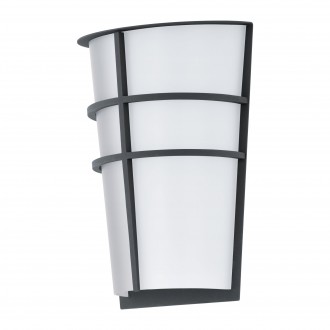 EGLO 94138 | Breganzo Eglo zidna svjetiljka 2x LED 360lm 3000K IP44 antracit, bijelo