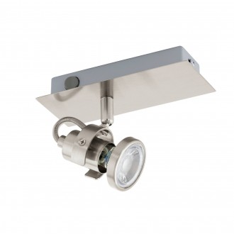 EGLO 94144 | Tukon-3 Eglo spot svjetiljka s prekidačem elementi koji se mogu okretati 1x GU10 250lm 3000K poniklano mat