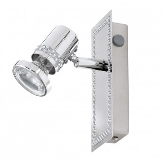 EGLO 94286 | Bonares Eglo spot svjetiljka s prekidačem elementi koji se mogu okretati 1x GU10 240lm 3000K krom, prozirna