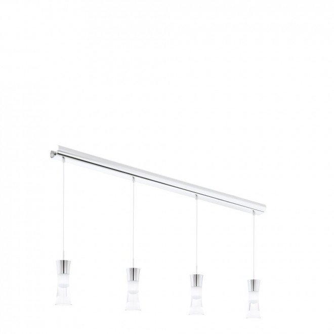 EGLO 94358 | Pancento-2 Eglo visilice svjetiljka 4x LED 1920lm 3000K krom, bijelo, prozirna