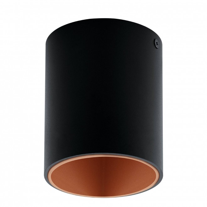 EGLO 94501 | Polasso Eglo stropne svjetiljke svjetiljka cilindar 1x LED 340lm 3000K crno, crveni bakar
