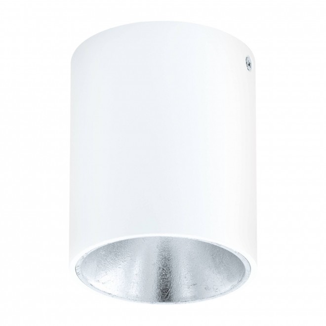 EGLO 94504 | Polasso Eglo stropne svjetiljke svjetiljka cilindar 1x LED 340lm 3000K bijelo, srebrno