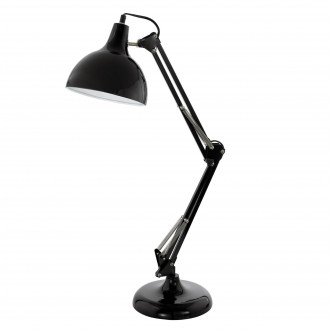 EGLO 94697 | Borgillio Eglo stolna svjetiljka 71cm sa prekidačem na kablu elementi koji se mogu okretati 1x E27 crno, bijelo