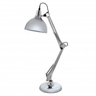 EGLO 94702 | Borgillio Eglo stolna svjetiljka 71cm sa prekidačem na kablu elementi koji se mogu okretati 1x E27 krom, crno