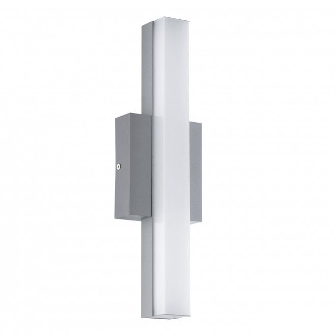 EGLO 94845 | Acate Eglo zidna, stropne svjetiljke svjetiljka četvrtast 1x LED 770lm 3000K IP44 srebrno, bijelo