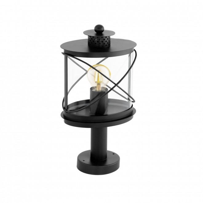 EGLO 94864 | Hilburn Eglo podna svjetiljka 41cm 1x E27 IP44 crno, prozirna