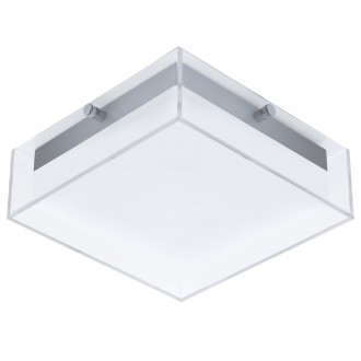 EGLO 94874 | Infesto Eglo zidna, stropne svjetiljke svjetiljka 1x LED 820lm 3000K IP44 srebrno, bijelo, prozirna