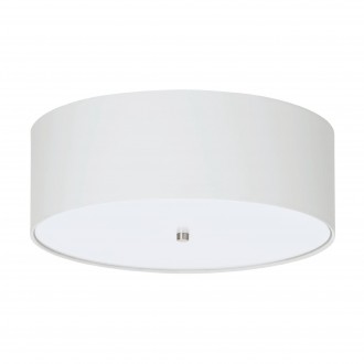EGLO 94918 | Eglo-Pasteri-W Eglo stropne svjetiljke svjetiljka okrugli 3x E27 bijelo mat, poniklano mat