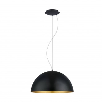 EGLO 94936 | Gaetano-1 Eglo visilice svjetiljka 1x E27 crno, zlatno