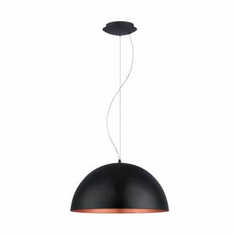 EGLO 94938 | Gaetano-1 Eglo visilice svjetiljka 1x E27 crno, crveni bakar
