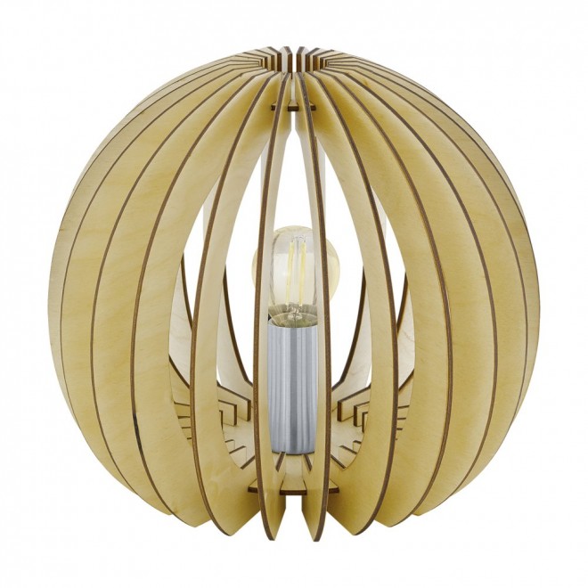 EGLO 94953 | Cossano Eglo stolna svjetiljka 22cm sa prekidačem na kablu 1x E27 javor, bijelo