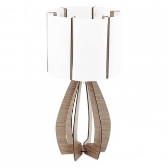 EGLO 94955 | Tindori Eglo stolna svjetiljka 45cm sa prekidačem na kablu 1x E27 smeđe, bijelo