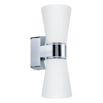 EGLO 94989 | Cailin Eglo zidna svjetiljka 2x G9 720lm 3000K IP44 krom, bijelo