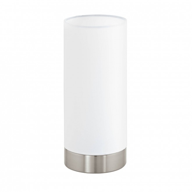 EGLO 95118 | Eglo-Pasteri-W Eglo stolna svjetiljka 25,5cm sa dodirnim prekidačem 1x E27 bijelo mat, poniklano mat
