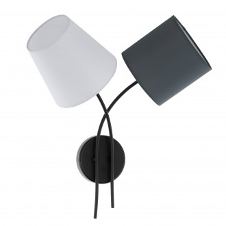 EGLO 95193 | Almeida Eglo zidna svjetiljka 2x E14 crno, bijelo, antracit