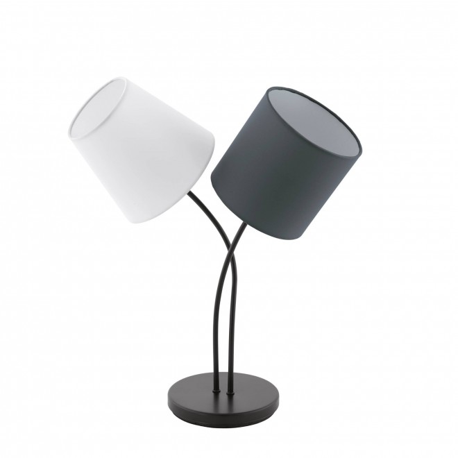EGLO 95194 | Almeida Eglo stolna svjetiljka 47,5cm sa prekidačem na kablu 2x E14 crno, bijelo