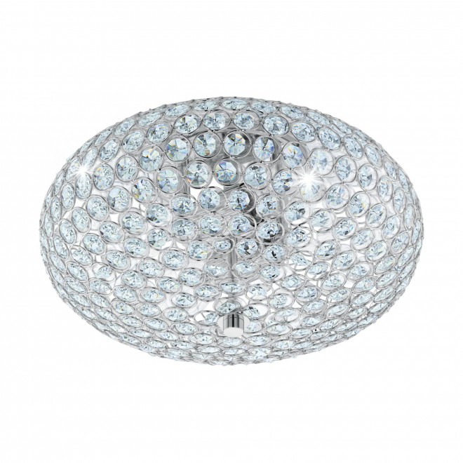EGLO 95284 | Clemente Eglo stropne svjetiljke svjetiljka 2x E27 krom, prozirno, kristal