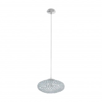EGLO 95286 | Clemente Eglo visilice svjetiljka 1x E27 krom, prozirno, kristal