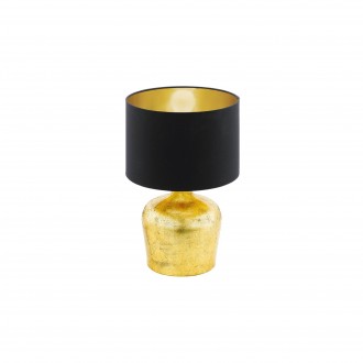 EGLO 95386 | Manalba Eglo stolna svjetiljka 38cm sa prekidačem na kablu 1x E27 zlatno, crno