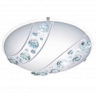 EGLO 95576 | Nerini Eglo zidna, stropne svjetiljke svjetiljka okrugli 1x LED 1500lm 4000K bijelo, prozirna, kristal