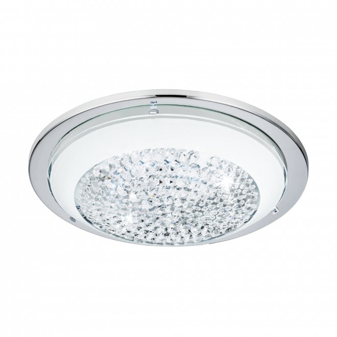EGLO 95639 | Acolla Eglo zidna, stropne svjetiljke svjetiljka okrugli 1x LED 950lm 3000K krom, bijelo, učinak kristala