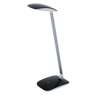 EGLO 95696 | Cajero Eglo stolna svjetiljka 50cm sa tiristorski dodirnim prekidačem jačina svjetlosti se može podešavati, USB utikač, elementi koji se mogu okretati 1x LED 550lm 4000K crno, sivo, bijelo