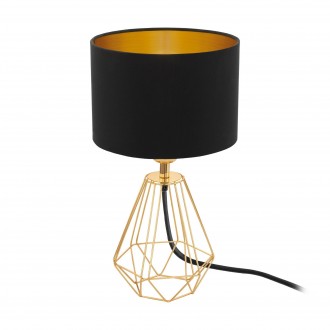 EGLO 95788 | Carlton Eglo stolna svjetiljka 30,5cm sa prekidačem na kablu 1x E14 mesing, crno, zlatno