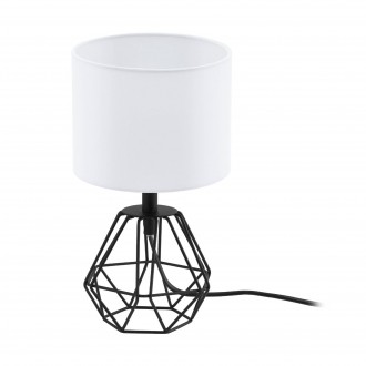 EGLO 95789 | Carlton Eglo stolna svjetiljka 30,5cm sa prekidačem na kablu 1x E14 crno, bijelo