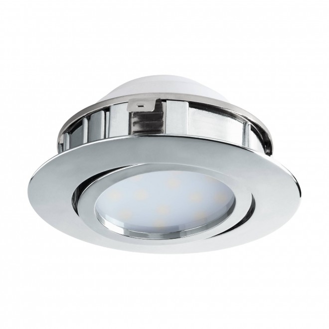EGLO 95855 | Pineda Eglo ugradbena svjetiljka okrugli jačina svjetlosti se može podešavati, pomjerljivo Ø84mm 1x LED 500lm 3000K krom
