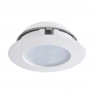 EGLO 95887 | Pineda Eglo ugradbena svjetiljka okrugli Ø102mm 1x LED 1000lm 3000K IP44/20 bijelo