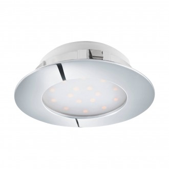 EGLO 95888 | Pineda Eglo ugradbena svjetiljka okrugli Ø102mm 1x LED 1000lm 3000K IP44/20 krom