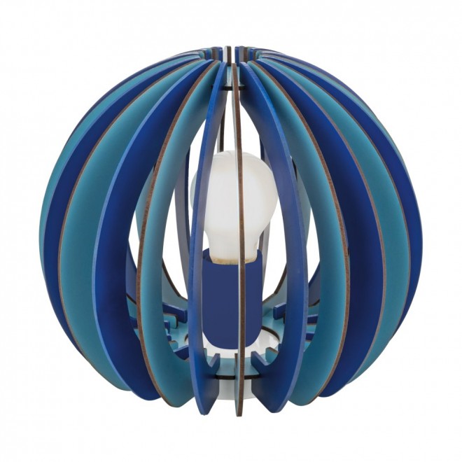 EGLO 95951 | Fabella Eglo stolna svjetiljka 22,5cm sa prekidačem na kablu 1x E27 plavo