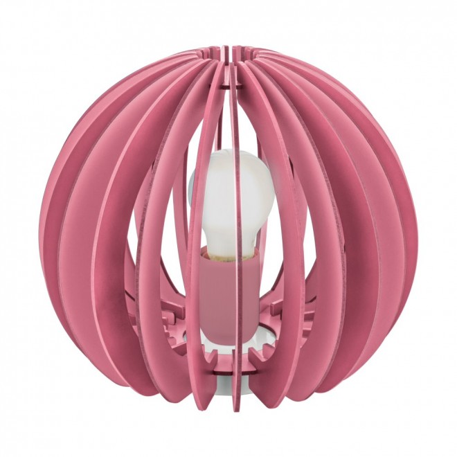 EGLO 95954 | Fabella Eglo stolna svjetiljka 22,5cm sa prekidačem na kablu 1x E27 ružičasto