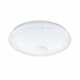 EGLO 95972 | Voltago Eglo stropne svjetiljke svjetiljka okrugli daljinski upravljač jačina svjetlosti se može podešavati, sa podešavanjem temperature boje 1x LED 2500lm 2700 <-> 5000K bijelo, učinak kristala