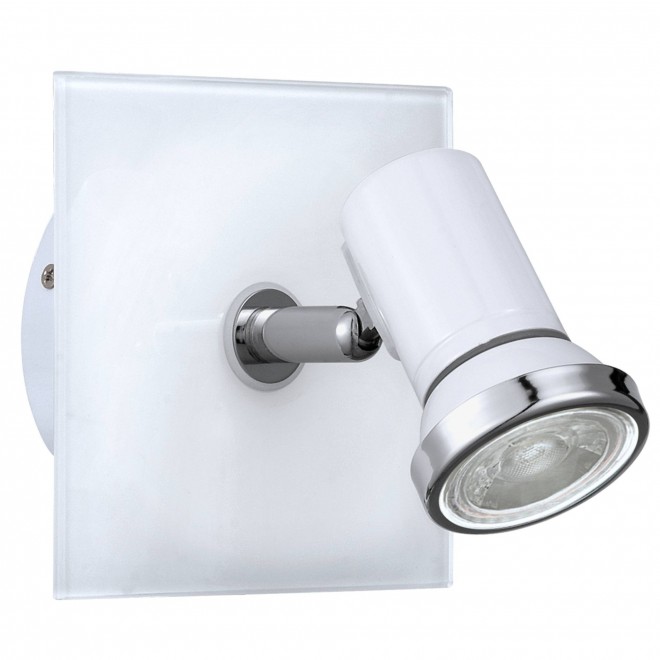 EGLO 95993 | Tamara1-LED Eglo spot svjetiljka četvrtast elementi koji se mogu okretati 1x GU10 240lm 3000K IP44 bijelo, krom