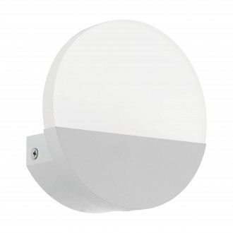 EGLO 96039 | Metrass-1 Eglo zidna svjetiljka okrugli 1x LED 480lm 3000K bijelo, saten