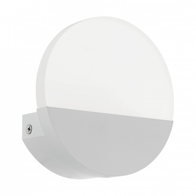 EGLO 96039 | Metrass-1 Eglo zidna svjetiljka okrugli 1x LED 480lm 3000K bijelo, saten