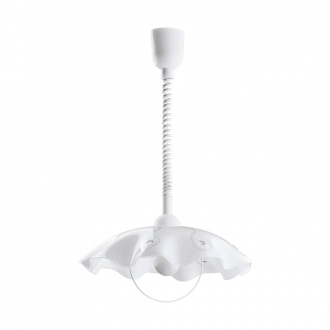 EGLO 96072 | Vetro Eglo visilice svjetiljka s podešavanjem visine 1x E27 bijelo, kristal