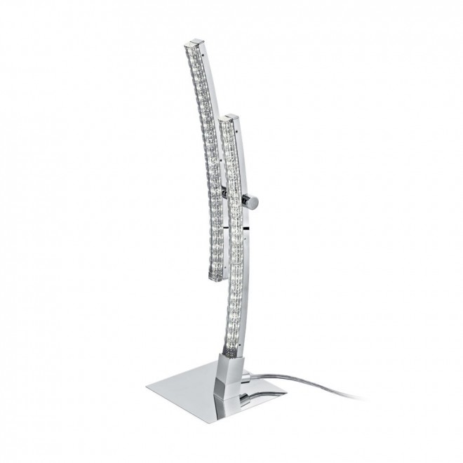 EGLO 96098 | Pertini Eglo stolna svjetiljka 33cm sa prekidačem na kablu 2x LED 1000lm 3000K krom, prozirno