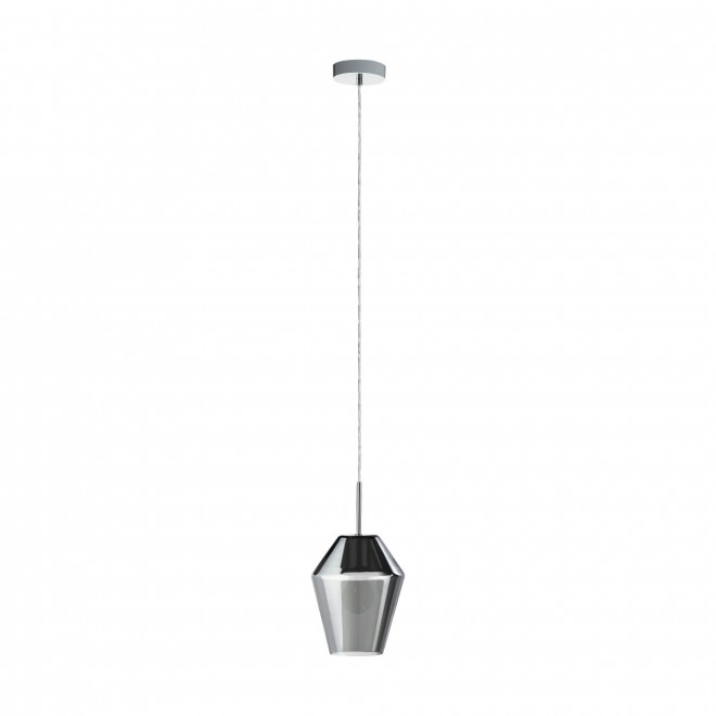 EGLO 96773 | Murmillo Eglo visilice svjetiljka 1x E27 krom, prozirna crna