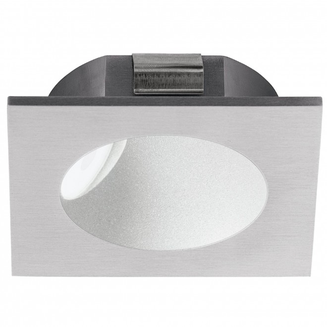 EGLO 96902 | Zarate Eglo ugradbena svjetiljka četvrtast 80mm 1x LED 200lm 3000K srebrno, bijelo